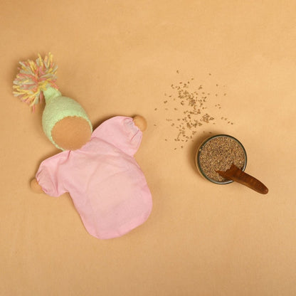 Cotton Candy Comfort Doll – Handmade Baby Plush – Soft Toy by Bombay Toy Company available on Brown Living™. . SKU: AD04CC. Img 1.