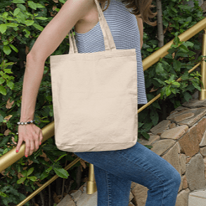 Cotton Canvas Tote Bag with Zipper | Multipurpose Shopping Bag (Pack of 2) | Verified Sustainable by Brown Living™