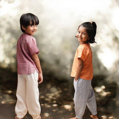 Cotton Comfort Joggers - For Him and For Her – Kids Pants on Brown Living™. SKU: SCUB(Cr) - 04. Img 10.