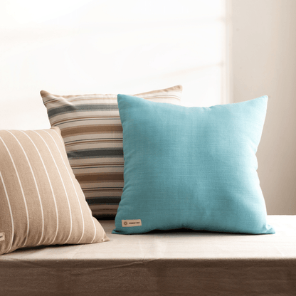 Cotton Cushion Cover | Corisca | Light Blue | Verified Sustainable by Brown Living™