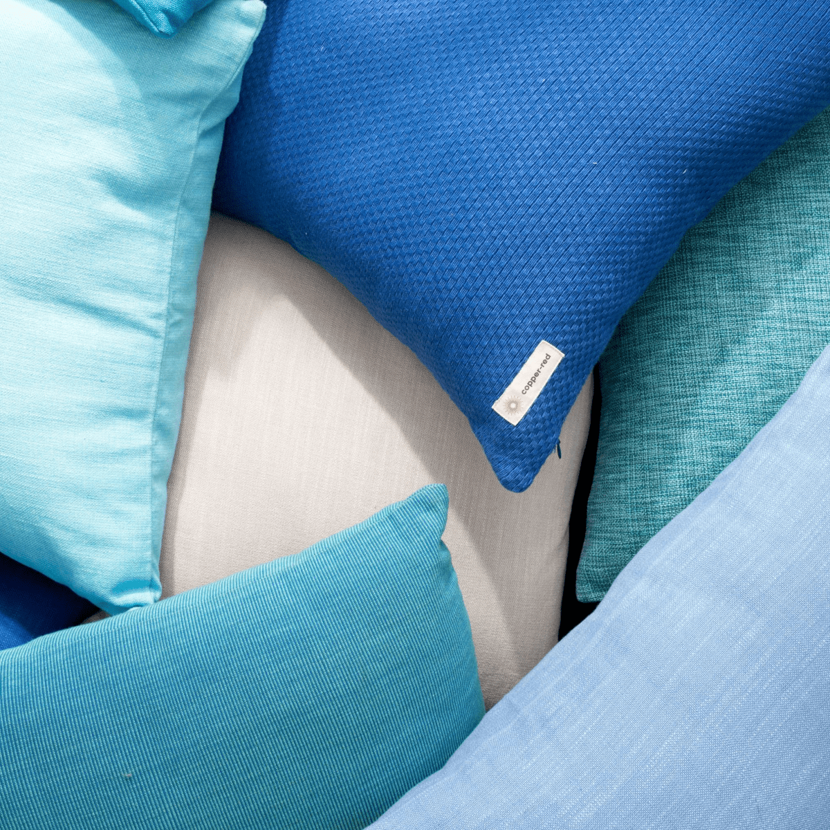 Cotton Cushion Cover | Corisca | Light Blue | Verified Sustainable by Brown Living™