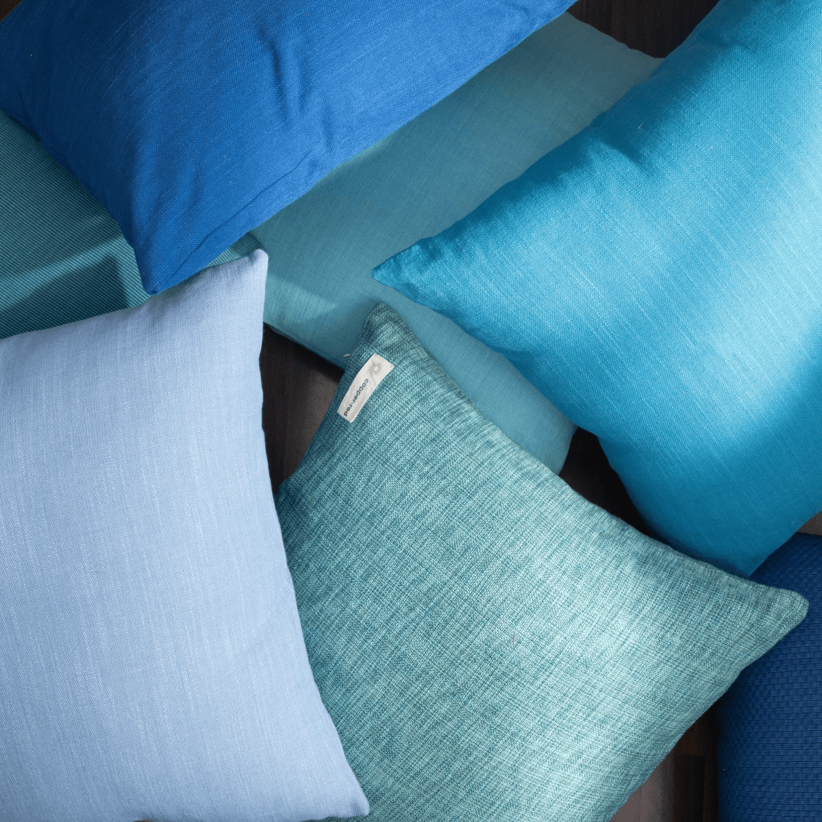 Cotton Cushion Cover | Marbella | Blue - Green | Verified Sustainable by Brown Living™