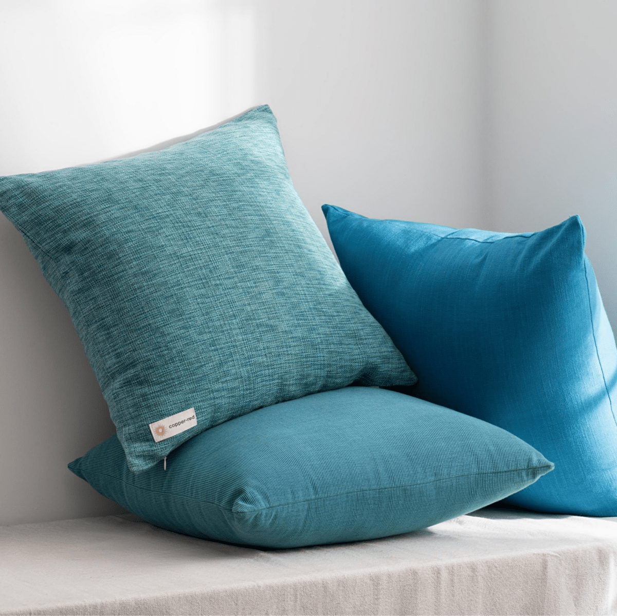 Cotton Cushion Cover | Marbella | Blue - Green | Verified Sustainable by Brown Living™