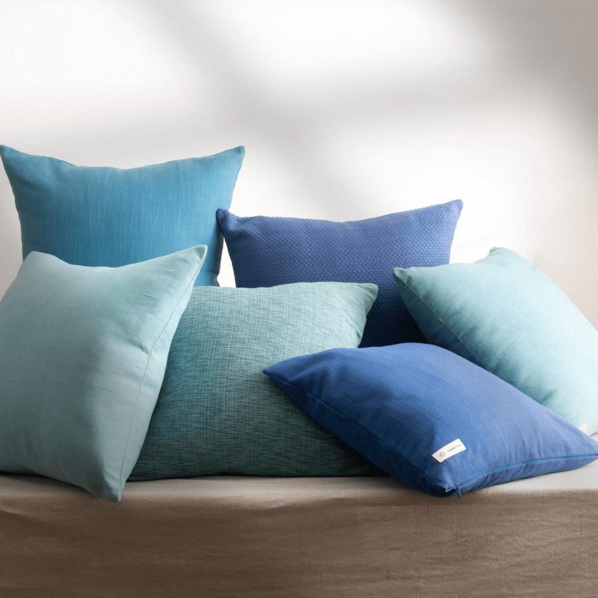 Cotton Cushion Cover | Marbella | Blue - Green | Verified Sustainable by Brown Living™