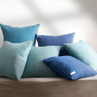 Cotton Cushion Cover | Marbella | Blue - Green | Verified Sustainable by Brown Living™