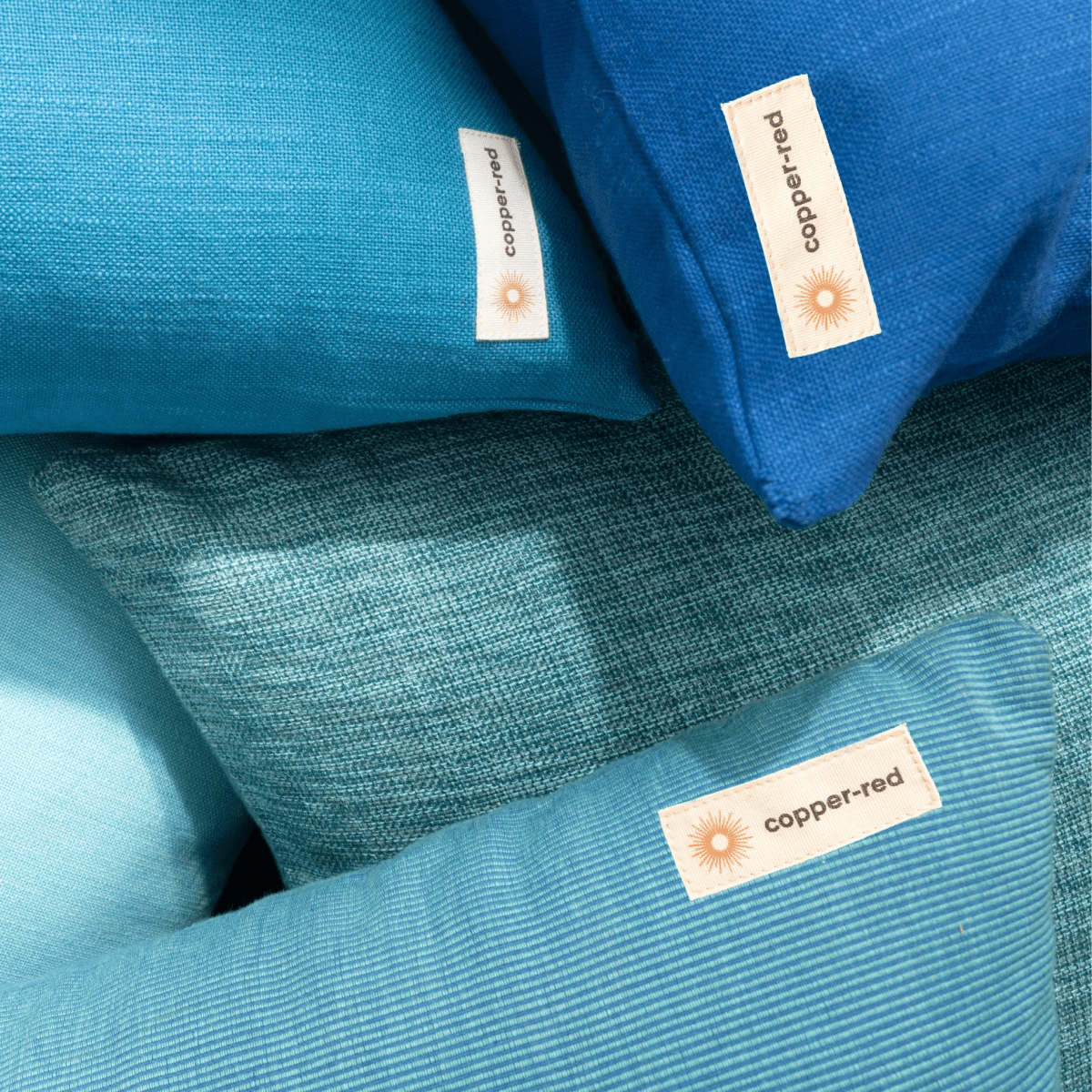 Cotton Cushion Cover | Marbella | Blue - Green | Verified Sustainable by Brown Living™