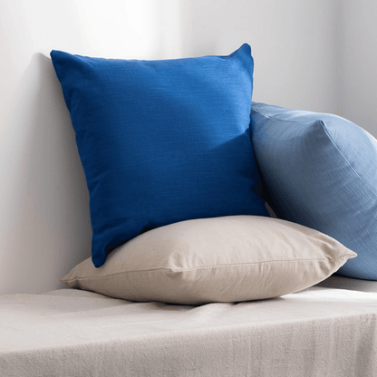 Cotton Cushion Cover | Navagio | Peacock Blue | Verified Sustainable by Brown Living™