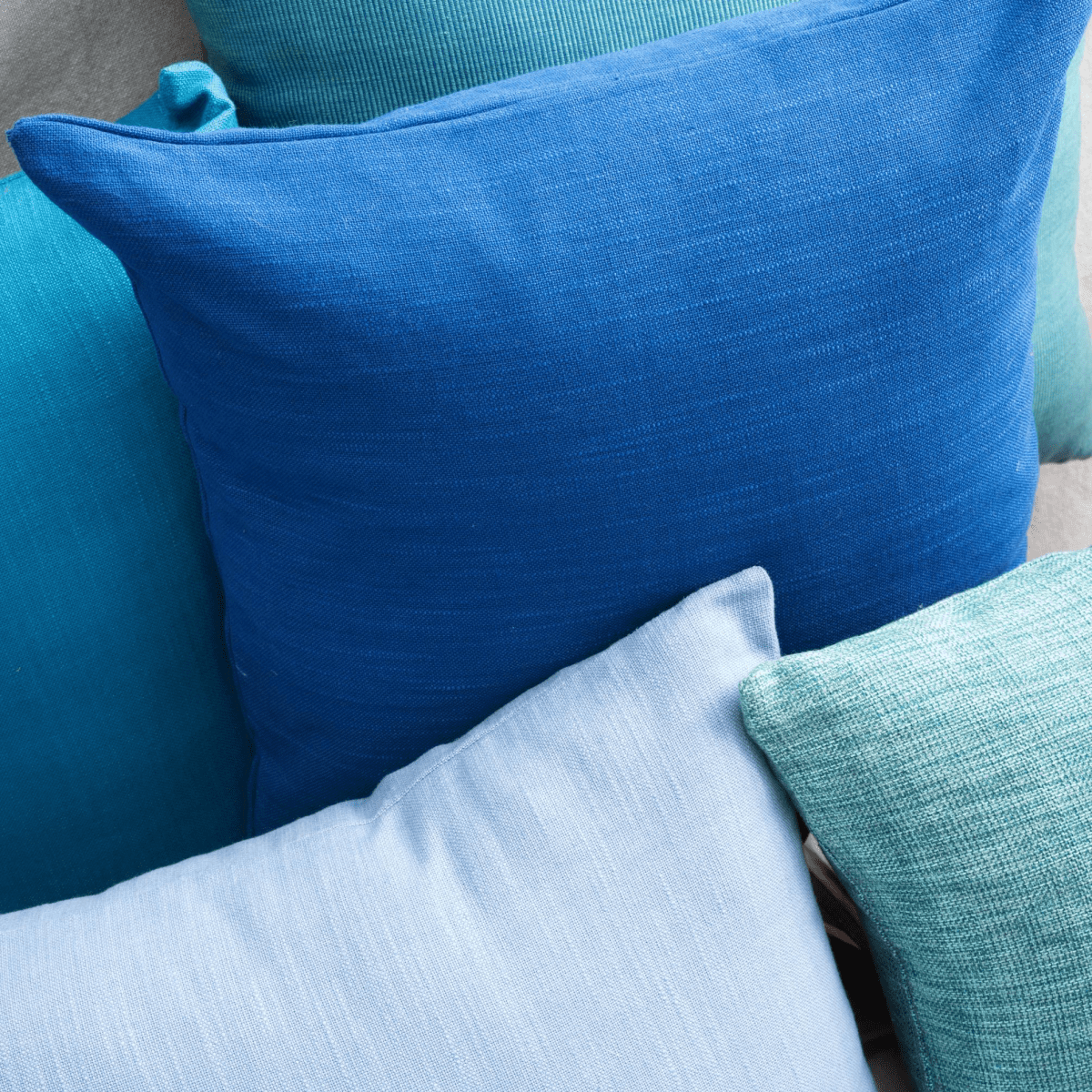 Cotton Cushion Cover | Navagio | Peacock Blue | Verified Sustainable by Brown Living™