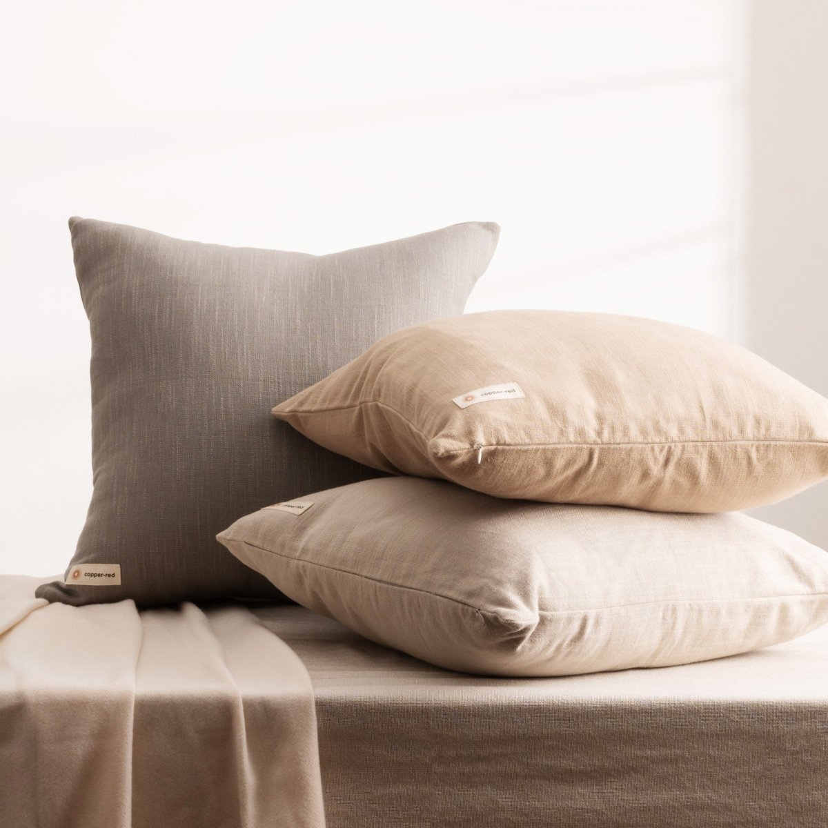 Cotton Cushion Cover | Saadiyat | Ash Grey | Verified Sustainable by Brown Living™