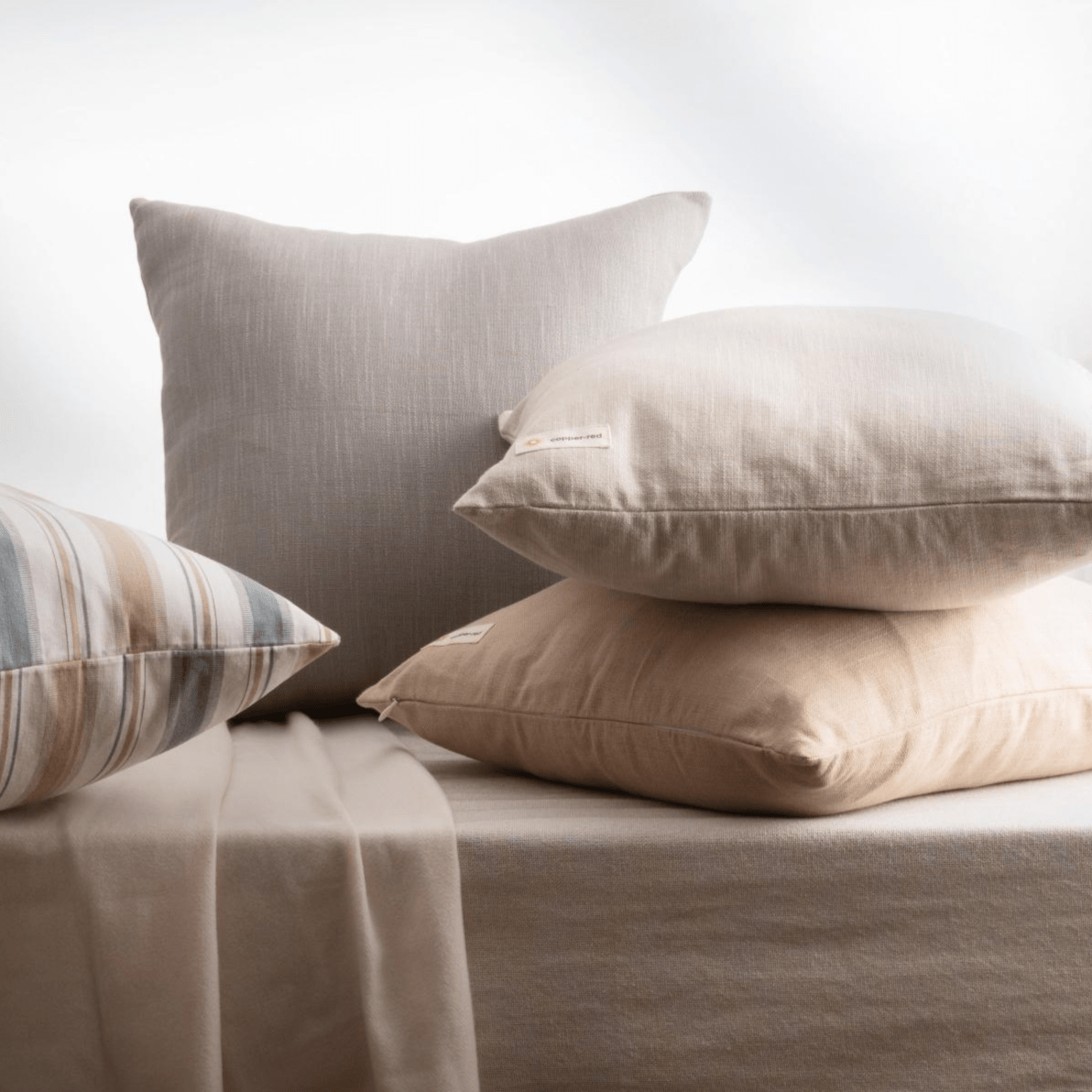 Cotton Cushion Cover | Saadiyat | Ash Grey | Verified Sustainable by Brown Living™