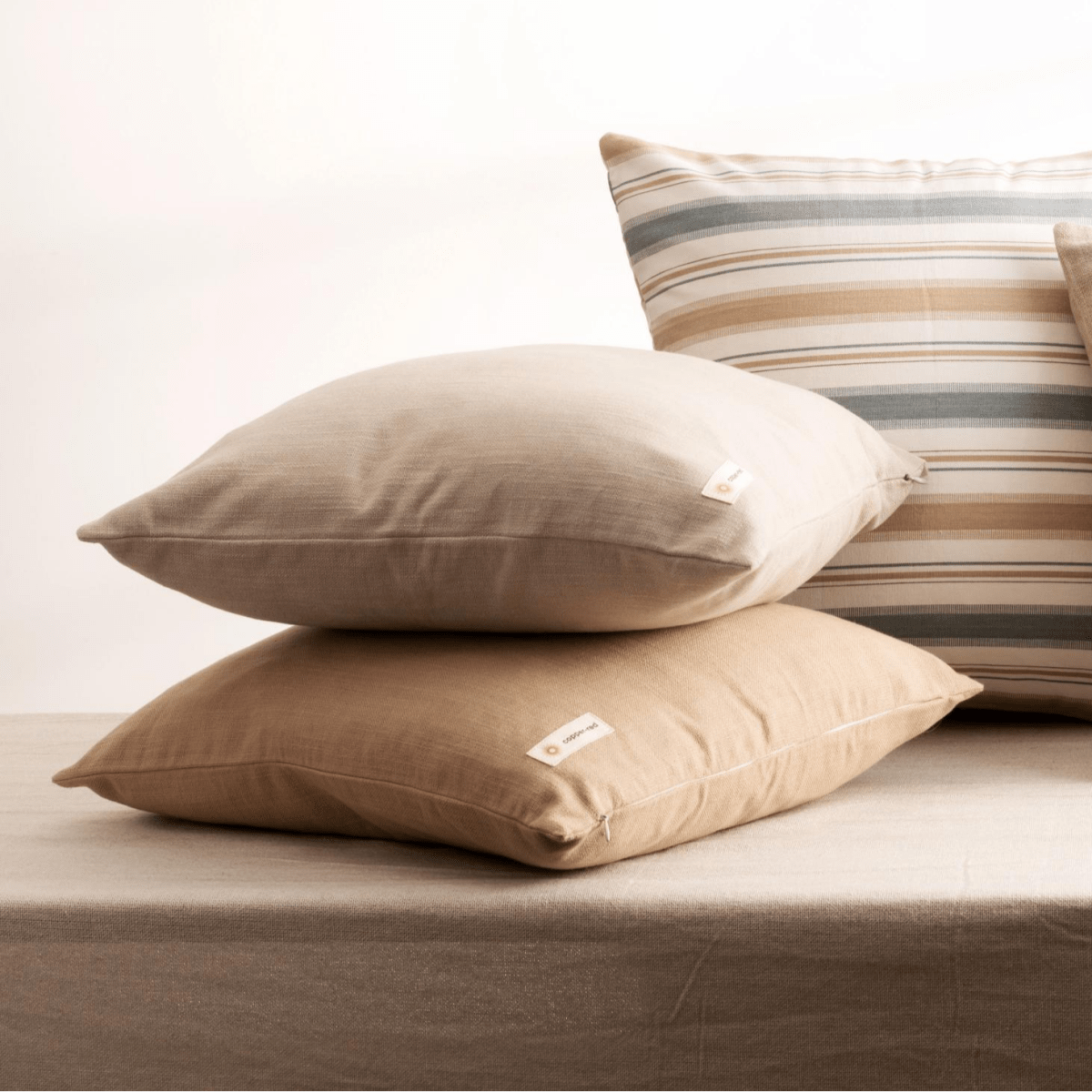 Cotton Cushion Cover | Serengeti | Beige | Verified Sustainable by Brown Living™