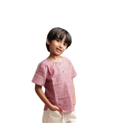 Cotton Kurta Shirt - Boys – Kids Shirts on Brown Living™. SKU: SCBKS - 01. Img 4.