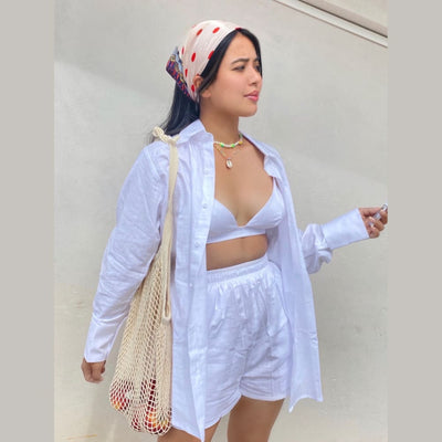 Cotton Refrigerator Mesh Bags - Set of 3 – Fridge Vegetable Bags on Brown Living™. SKU: OEP156. Img 7.