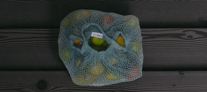 Cotton Refrigerator Mesh Bags - Set of 3 – Fridge Vegetable Bags by ONEarth available on Brown Living™. 2 shoulder bag Off white. SKU: OEP156. Img 8.