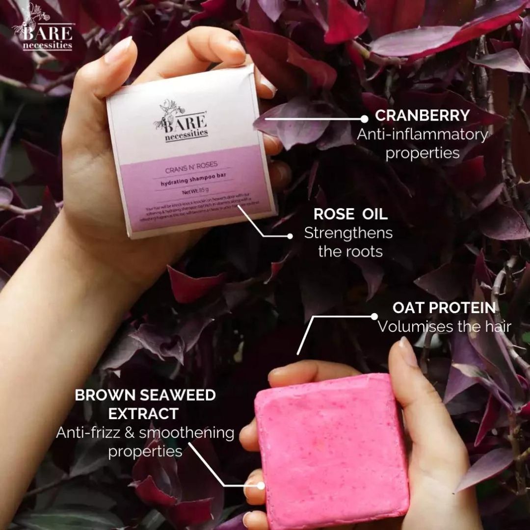 Crans N' Roses Shampoo Bar - Vegan | Hydrating for Dry Flaky Scalp - 85g | Verified Sustainable by Brown Living™