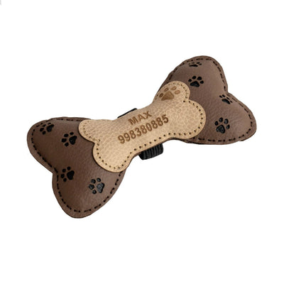 Customised Upcycled Rexine Dog Bow – Pet Accessories on Brown Living™. SKU: DB005B. Img 1.