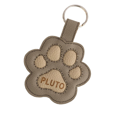 Customised Upcycled Rexine Paw Keychain – Gift on Brown Living™. SKU: KC033. Img 2.