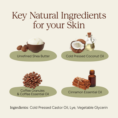 Dark Coffee & Cinnamon Soap | Shea Butter| Deep Exfoliating | 100g – Body Soap on Brown Living™. SKU: SOPHCCS0G100. Img 5.