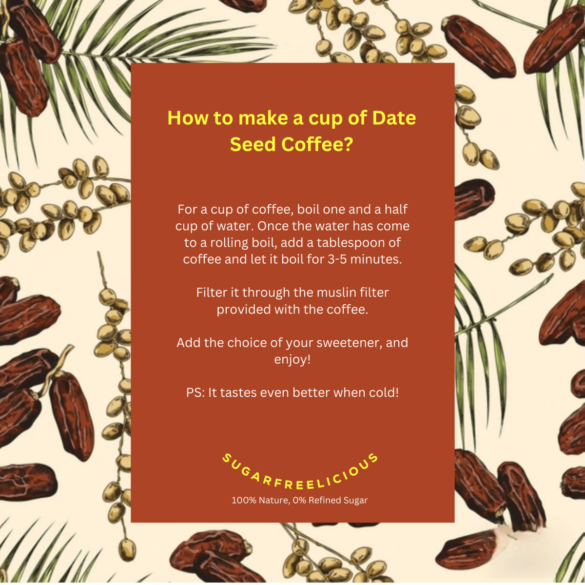 Date Seed Caffeine Free Filter Coffee | Verified Sustainable by Brown Living™