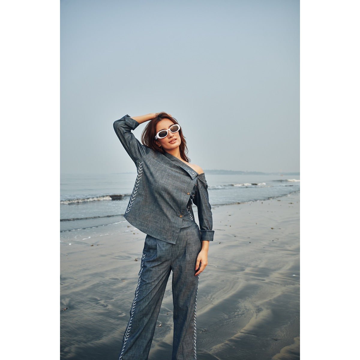 Denim Co - ord Set – Sleek & On Point Style | Verified Sustainable by Brown Living™