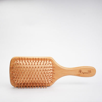 Detangling & Anti - frizz Bamboo Bliss Tulda Paddle Brush - Square – Hair Brush on Brown Living™. SKU: PC_HA_WB_PBB_L. Img 2.
