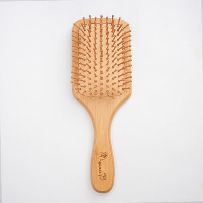Detangling & Anti - frizz Bamboo Bliss Tulda Paddle Brush - Square – Hair Brush on Brown Living™. SKU: PC_HA_WB_PBB_L. Img 1.