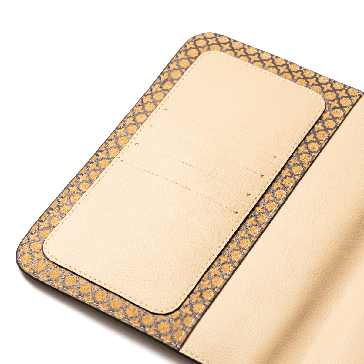 Diary with Matching Pen – Plant Leather & Cork Print (Almond) | Verified Sustainable by Brown Living™