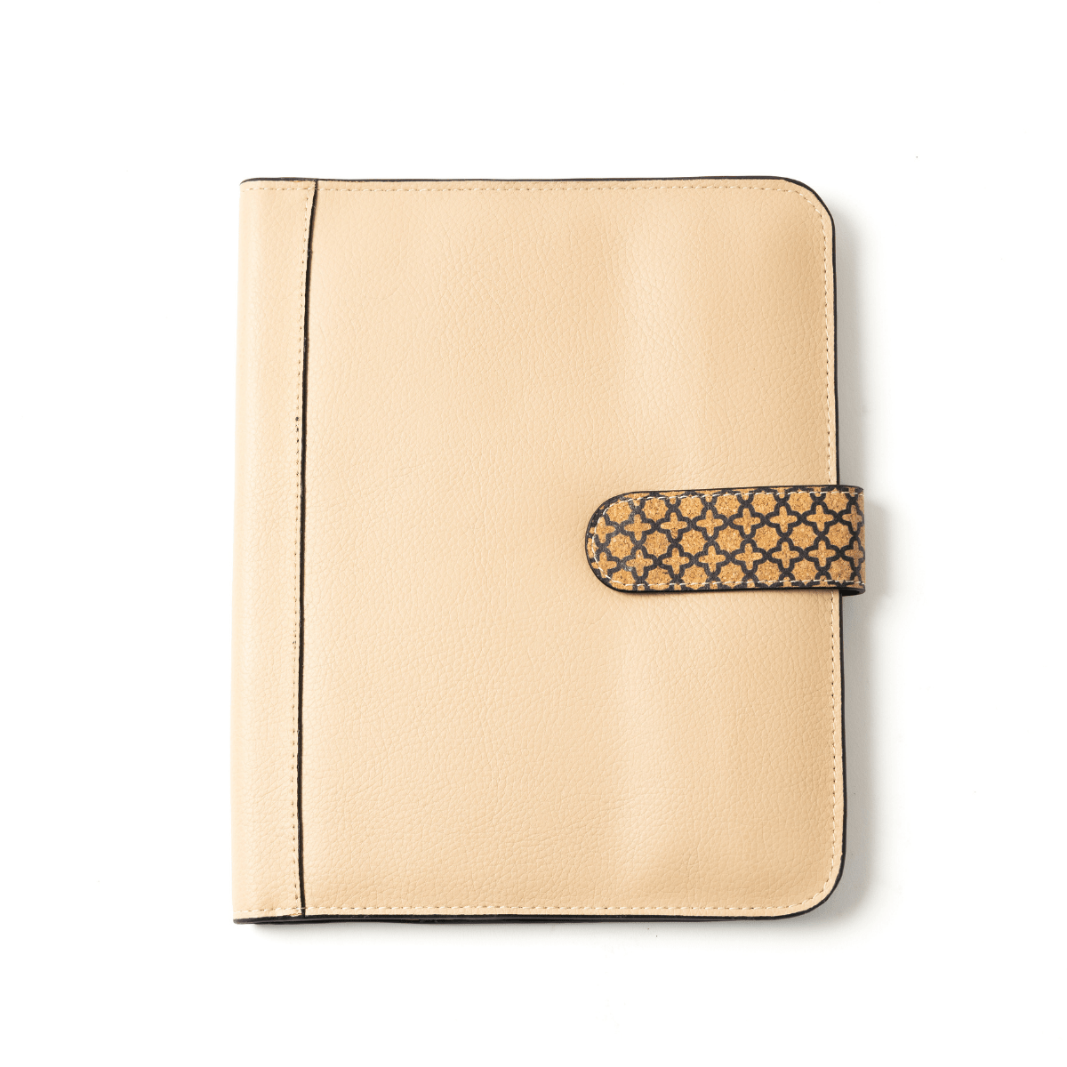 Diary with Matching Pen – Plant Leather & Cork Print (Almond) | Verified Sustainable by Brown Living™