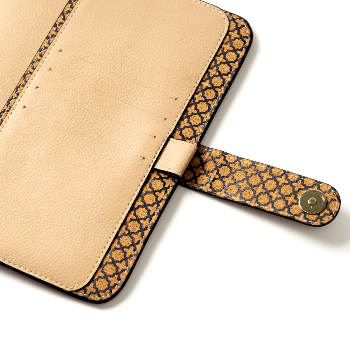 Diary with Matching Pen – Plant Leather & Cork Print (Almond) | Verified Sustainable by Brown Living™