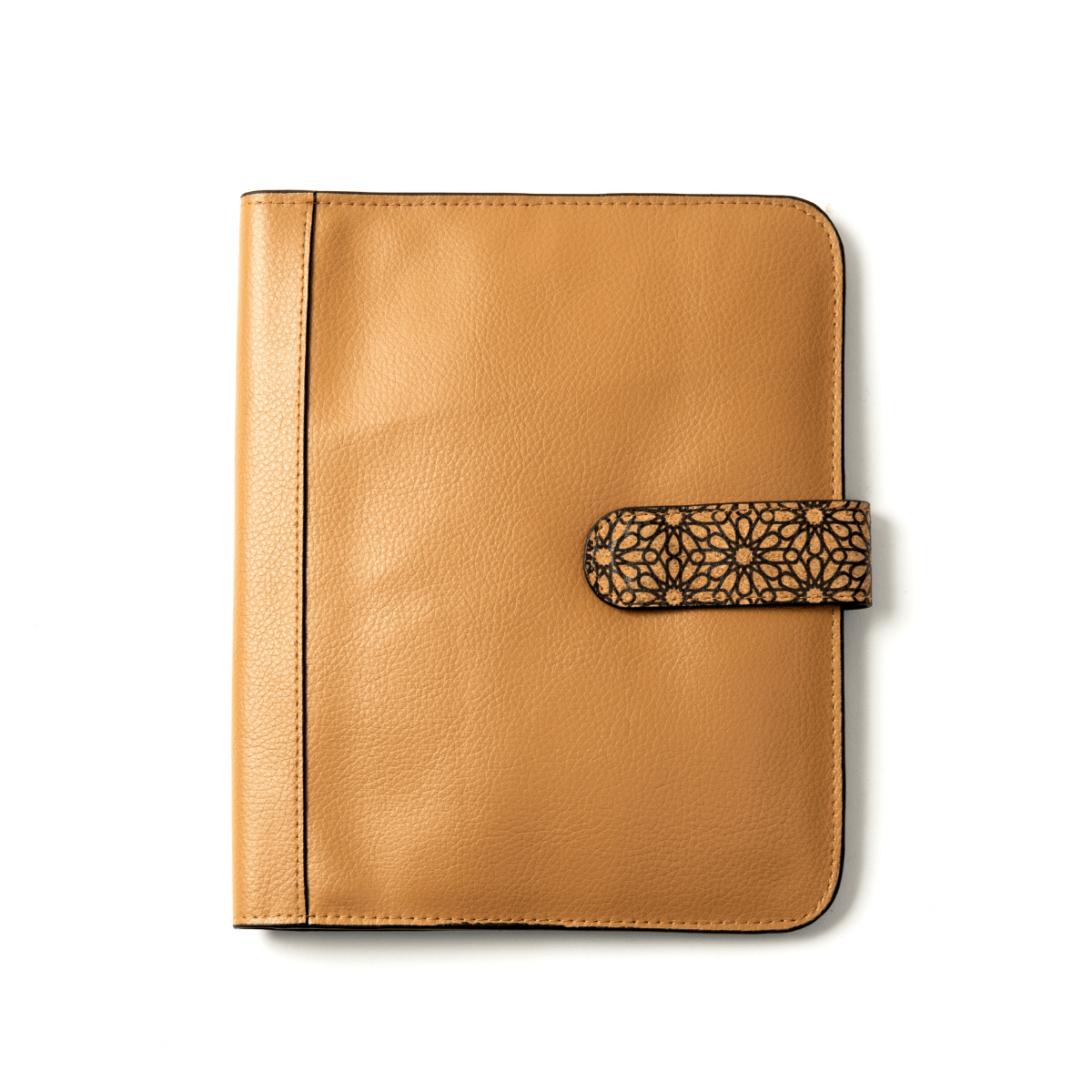 Diary with Matching Pen – Plant Leather & Cork Print (Caramel) | Verified Sustainable by Brown Living™