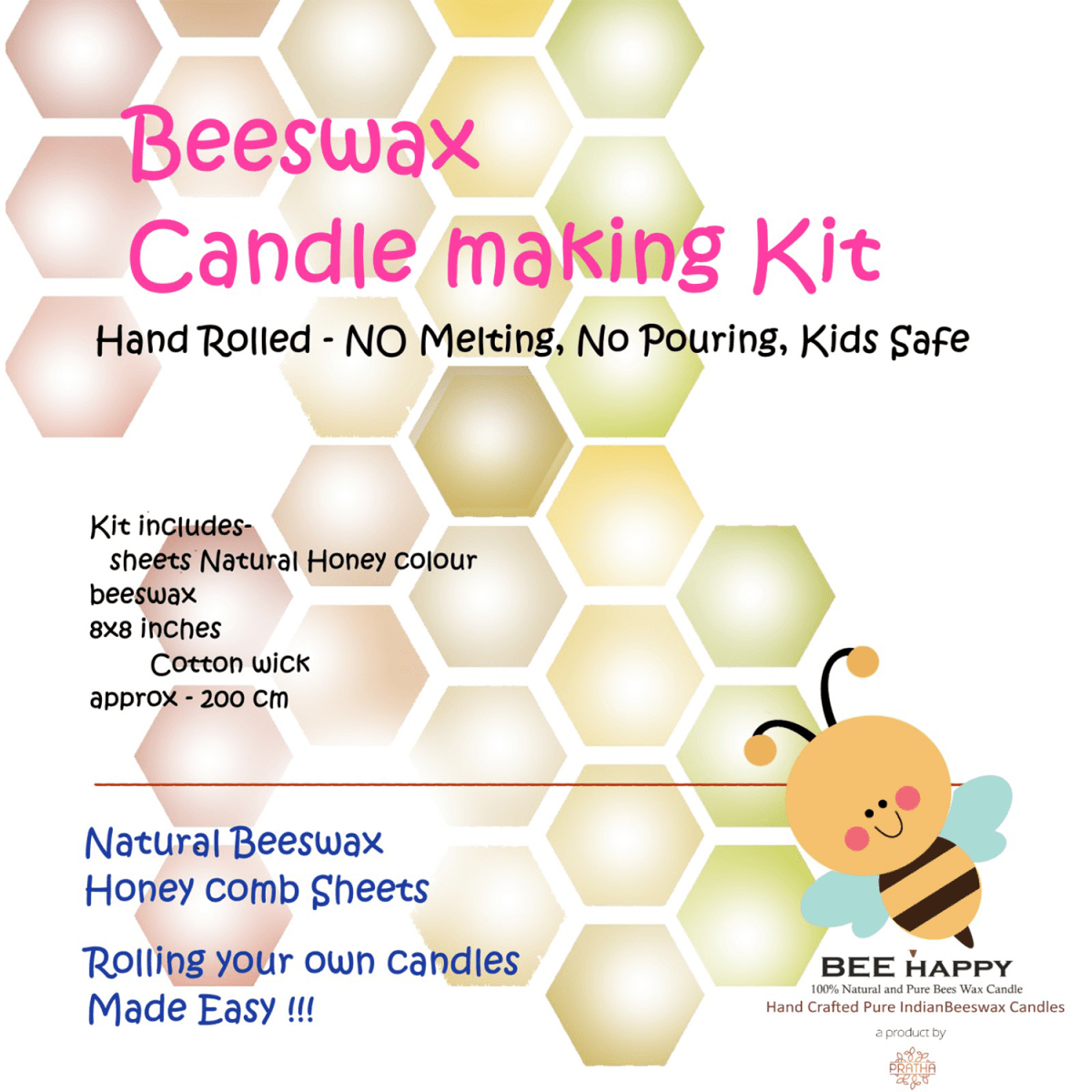 DIY Kit, Beeswax Hand Rolled Candle | Verified Sustainable by Brown Living™