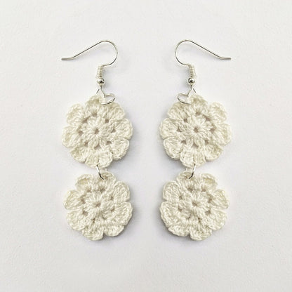 Dove Tranquil Hand Crochet Earring | Verified Sustainable by Brown Living™