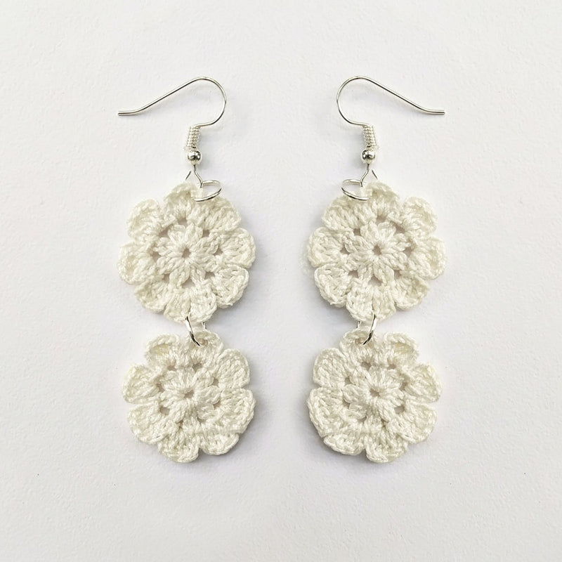 Dove Tranquil Hand Crochet Earring | Verified Sustainable by Brown Living™