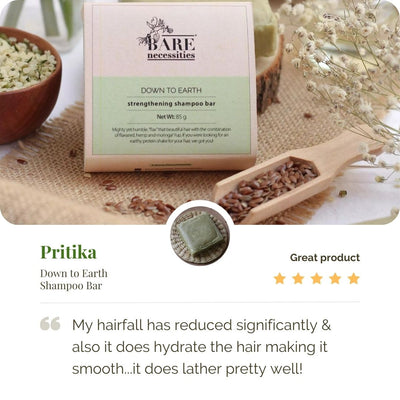 Down to Earth Shampoo Bar for Hair Strengthening | For Men & Women - 85g – Hair Shampoo Bar on Brown Living™. SKU: 044 - 08918 - PC036. Img 6.