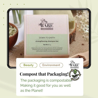 Down to Earth Shampoo Bar for Hair Strengthening | For Men & Women - 85g – Hair Shampoo Bar on Brown Living™. SKU: 044 - 08918 - PC036. Img 7.