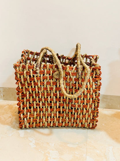 Earthen Muse Tote– 10” Artisanal Storage for Eco Homes | Verified Sustainable by Brown Living™