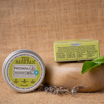 Earthy Patchouli Deodorant with Herbal Essence – Deodorant on Brown Living™. SKU: 8904448007701. Img 1.