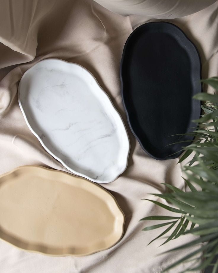 Eco - Friendly Coffee Table Oval Tray | Verified Sustainable by Brown Living™