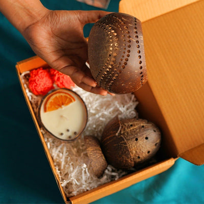 Eco - Friendly Diwali Gifts Set | Diwali Gift Hampers – Gift Giving on Brown Living™. SKU: TGADWLIHMPR. Img 1.