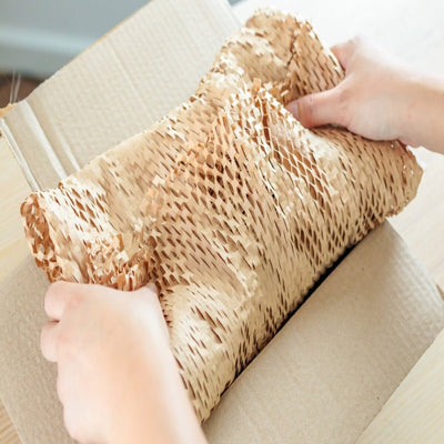 Eco - friendly Honeycomb Paper Bubble Wrap | 10M X 15" – Packing Materials on Brown Living™. SKU: Hexcush10x15 - P1BR. Img 2.