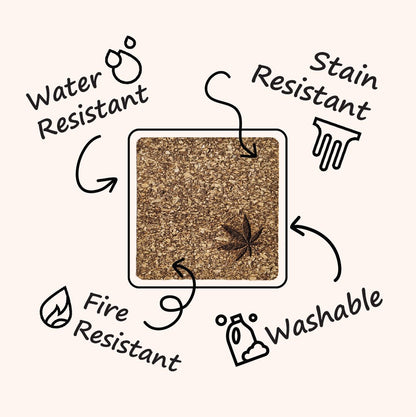 Eco - friendly Square Hemp Wood Coasters | Verified Sustainable by Brown Living™