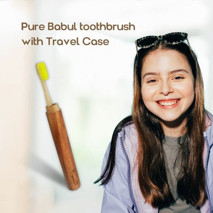 Eco Friendly Travel Case with Babul Toothbrush | Verified Sustainable by Brown Living™