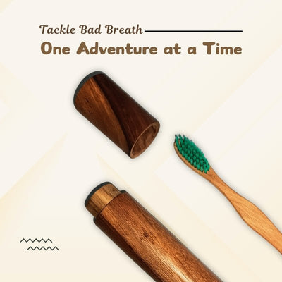 Eco Friendly Travel Case with Neem Toothbrush – Tooth Brush on Brown Living™. SKU: 192 - 15257 - neemtoothbrushwithtube. Img 3.