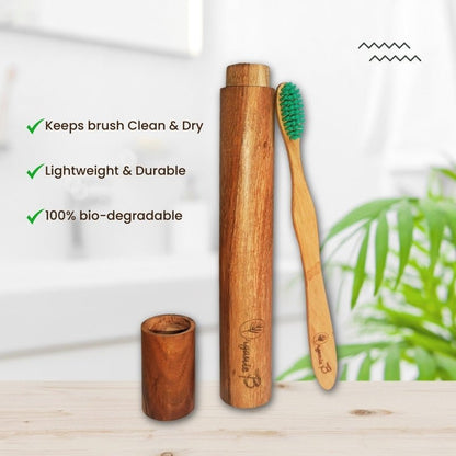 Eco Friendly Travel Case with Neem Toothbrush | Verified Sustainable by Brown Living™