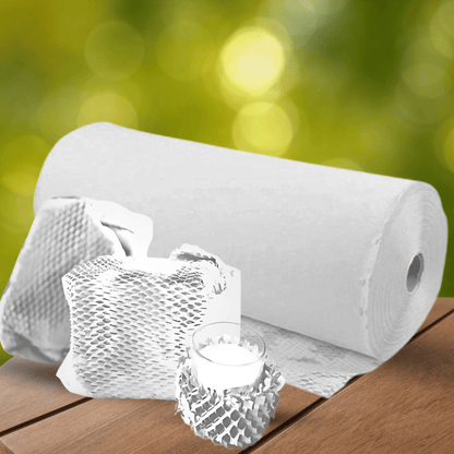 Eco - friendly White Honeycomb Paper Bubble Wrap | Verified Sustainable by Brown Living™