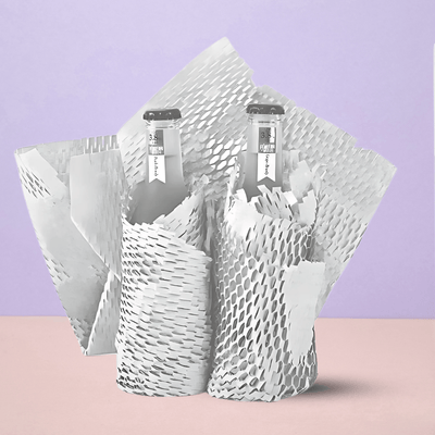 Eco - friendly White Honeycomb Paper Bubble Wrap – Packing Materials on Brown Living™. SKU: Hexcush10x15 - P1WH. Img 4.