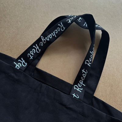 Eco - Friendly Yoga Tote Bag for Daily Practice – Tote Bag on Brown Living™. SKU: YOGA006(BLK). Img 8.