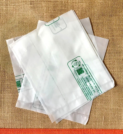 Ecofriendly Certified Compostable Biodegradable Pouches - Pack of 100 - 5.5 x 7.0 inch | Verified Sustainable by Brown Living™