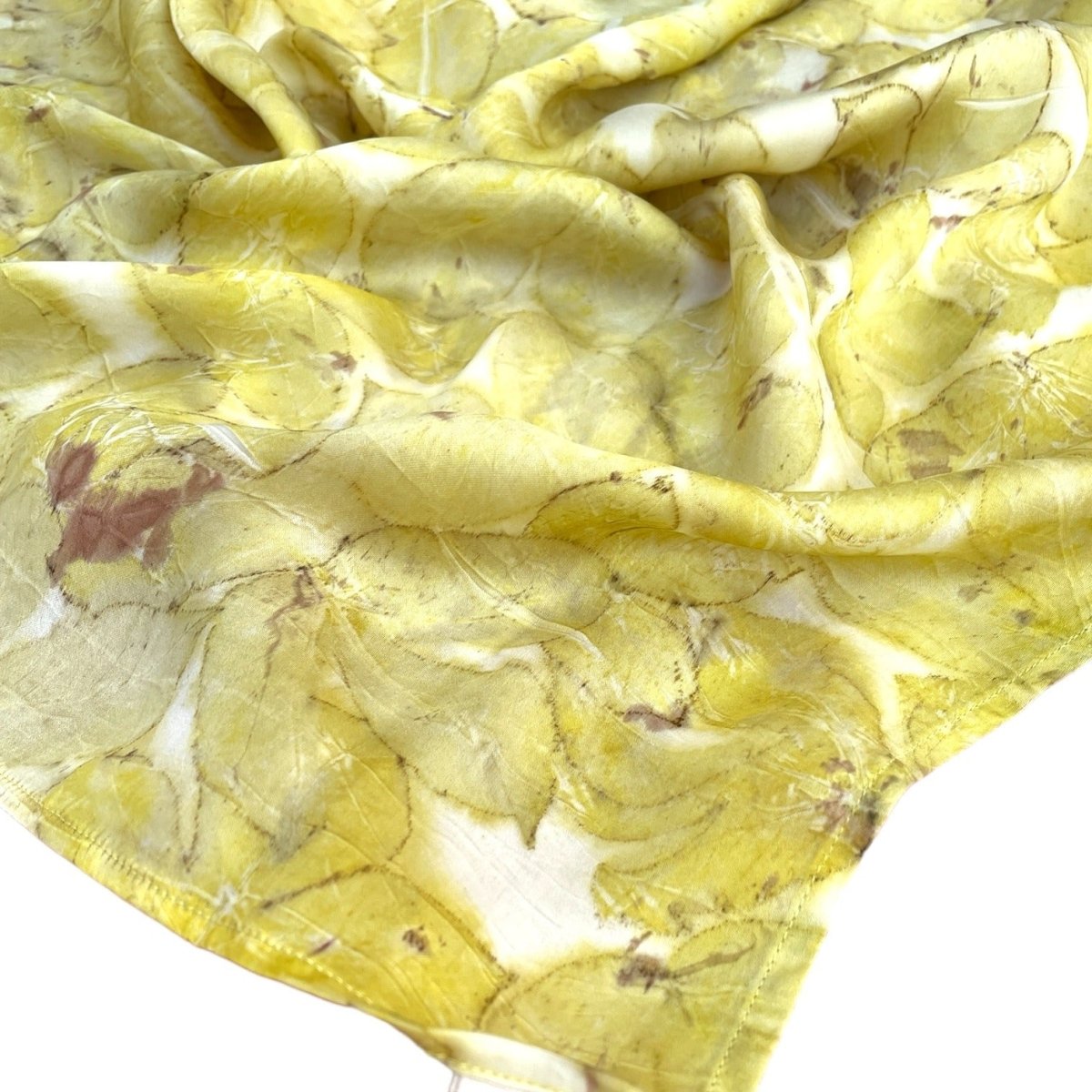 Ecoprinted Bandana - Blooming green | Verified Sustainable by Brown Living™