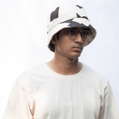 Ecru Organic Cotton Reversible Bucket Hat | Verified Sustainable by Brown Living™